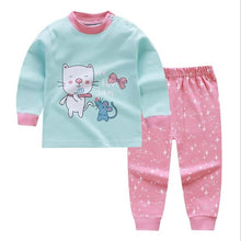 Carregar imagem no visualizador da galeria, Unisex 2Pcs/set 6M-5T cotton underwear set pants boy babies home pajamas winter baby clothing thanksgiving baby Girl Baby&#39;s Sets
