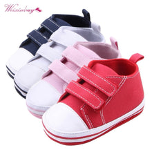 Carregar imagem no visualizador da galeria, WEIXINBUY Canvas Baby Shoes Newborn Boy Girl Sneakers First Walkers Infant Toddler Soft Bottom Anti Slip Sneakers For 0-12M
