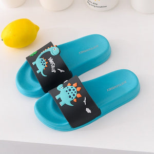 2020 New Cute Kids Slippers Dinosaur Children Baby Home Slippers Waterproof Breathable Non-slip Boys Girls Home Shoes