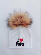 Cargar imagen en el visor de la galería, girl newborn cotton hats baby pom pom photo props i love mama papa children&#39;s kids hat  boy toddler girl cap bonnet infant hats
