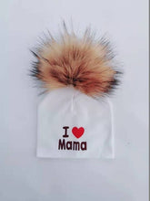 Cargar imagen en el visor de la galería, girl newborn cotton hats baby pom pom photo props i love mama papa children&#39;s kids hat  boy toddler girl cap bonnet infant hats
