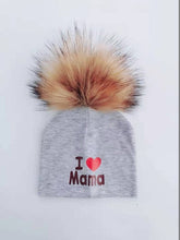 Cargar imagen en el visor de la galería, girl newborn cotton hats baby pom pom photo props i love mama papa children&#39;s kids hat  boy toddler girl cap bonnet infant hats
