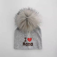 Cargar imagen en el visor de la galería, girl newborn cotton hats baby pom pom photo props i love mama papa children&#39;s kids hat  boy toddler girl cap bonnet infant hats
