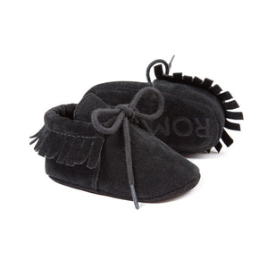 Newborn Baby Shoes Boy Girl Shoes Moccasins Fringe Soft Soled Non-slip Footwear Crib Shoes PU Suede Leather Baby First Walker