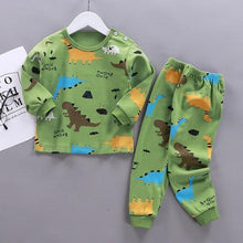 Cargar imagen en el visor de la galería, Autumn Pajamas For Children Long Sleeve Cotton Blend Suit Cartoon Animal Clothing Baby Pyjamas Set Sleepwear Free Octopus Dolls
