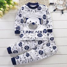 Cargar imagen en el visor de la galería, Autumn Pajamas For Children Long Sleeve Cotton Blend Suit Cartoon Animal Clothing Baby Pyjamas Set Sleepwear Free Octopus Dolls
