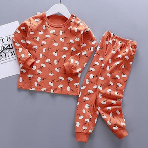 Autumn Pajamas For Children Long Sleeve Cotton Blend Suit Cartoon Animal Clothing Baby Pyjamas Set Sleepwear Free Octopus Dolls