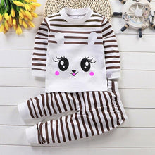 Cargar imagen en el visor de la galería, Autumn Pajamas For Children Long Sleeve Cotton Blend Suit Cartoon Animal Clothing Baby Pyjamas Set Sleepwear Free Octopus Dolls
