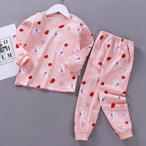 Autumn Pajamas For Children Long Sleeve Cotton Blend Suit Cartoon Animal Clothing Baby Pyjamas Set Sleepwear Free Octopus Dolls