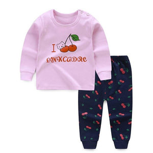 Autumn Pajamas For Children Long Sleeve Cotton Blend Suit Cartoon Animal Clothing Baby Pyjamas Set Sleepwear Free Octopus Dolls