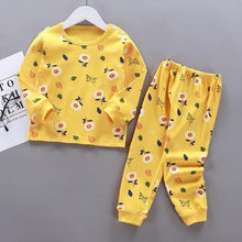 Cargar imagen en el visor de la galería, Autumn Pajamas For Children Long Sleeve Cotton Blend Suit Cartoon Animal Clothing Baby Pyjamas Set Sleepwear Free Octopus Dolls
