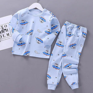 Autumn Pajamas For Children Long Sleeve Cotton Blend Suit Cartoon Animal Clothing Baby Pyjamas Set Sleepwear Free Octopus Dolls