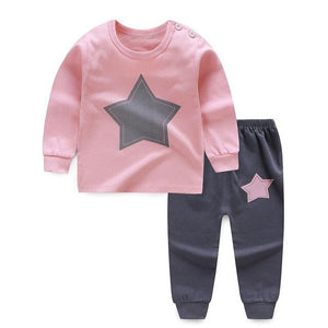 Autumn Pajamas For Children Long Sleeve Cotton Blend Suit Cartoon Animal Clothing Baby Pyjamas Set Sleepwear Free Octopus Dolls