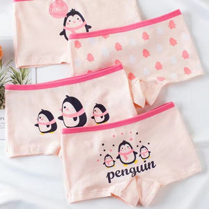 4 Pcs/lot Children Panties Briefs Kids Underwear Baby Cotton Sweet Design Panties  Cute Underpants Children Clothing